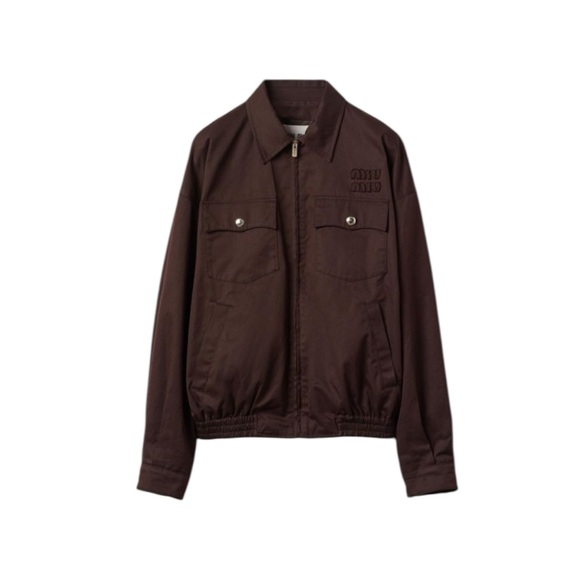 Miu Miu Jackets & Blazers - Miu Miu Washed Gabardine Blouson Jacket It36